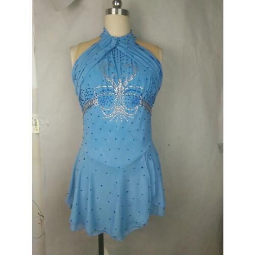 Red ice figure skating dresses girls competition custom ice skating dress women