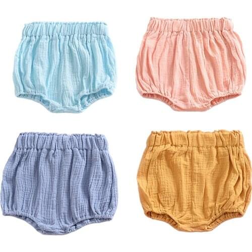 Summer Baby Shorts for Girls Pure Color Dots Plaid Bloomer Newborn Pattern Infant Clothes Little Girl Cute Panties 0-6 Years Old