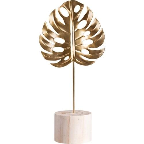 Golden Feather Miniature Figurines Home Decor Living Room Office Desk Decoration Home Decoration Accessories Modern Fairy Garden