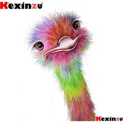 Kexinzu 5d diy Diamond Painting kit Animal ostrich Cross stitch Diamond Embroidery 3d DIY 5D Diamond Home decoration gift