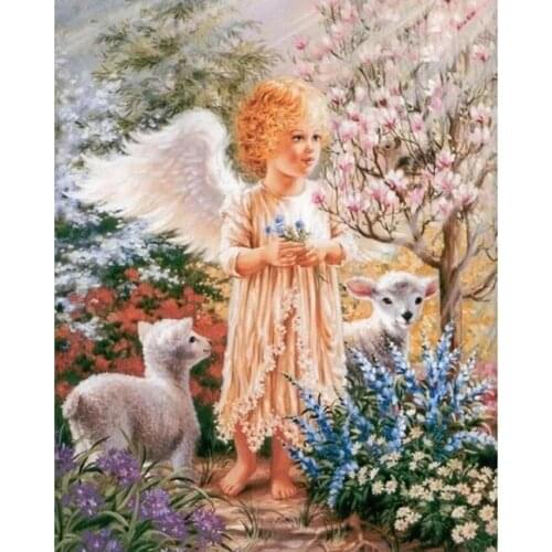 Diamond Painting Kits Native Angel Wing Kid Diamond Dotz Mosaic Embroidery Picture Crystal Stones Stickers Decal Wall Art Craft