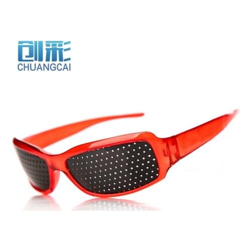 Red sports eyeglasses porous pinhole glasses astigmatism myopia amblyopia presbyopia hyperopia strabismus