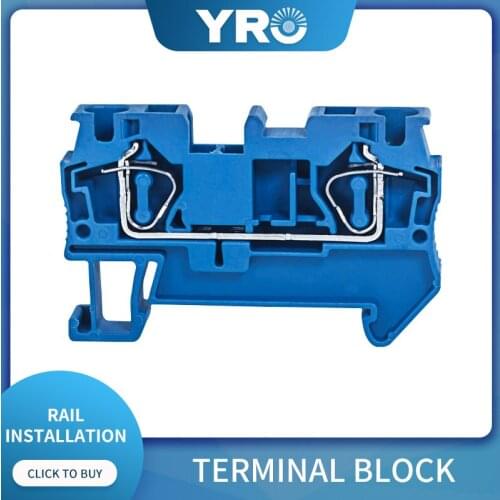 One piece/box ST-4 blue guide rail yellow green ground terminal