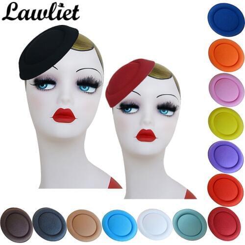 6pcs Fascinator Hat Base 6.3"(16cm) Solid EVA Mini Top Hat Base Millinery Craft Supplies Pillbox Hat Hair Accessories