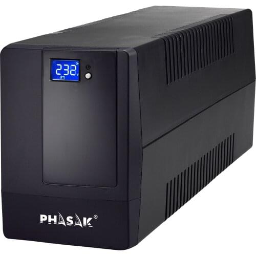 PHASAK PH 9410 1000VA, 600W, interactive, AVR, 2 SCHUKO plugs, management Software, smart, Rj45 line protection