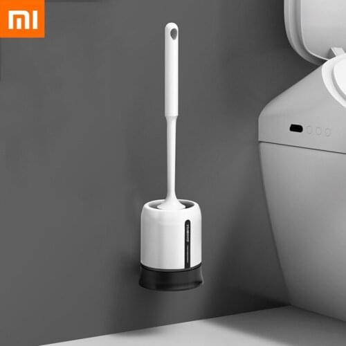 Xiaomi Youpin Toilet Brush Long Handle High-grade Silicone Cleaning Brush Toilet Cleaning Soft Brush with Bucket