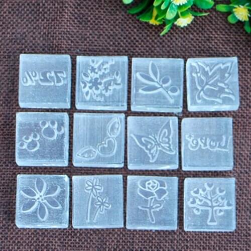 Flower Tree Leaves pattern handmade soap stamp clear Diy natural acrylic decorative diy soap making tools