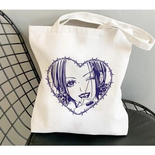 Shopping Bags Nana Anime Manga Ren Honjo Kawaii Girl Shopper Bag Print Canvas Tote Bag Handbags Women Bag Harajuku Shoulder Bag