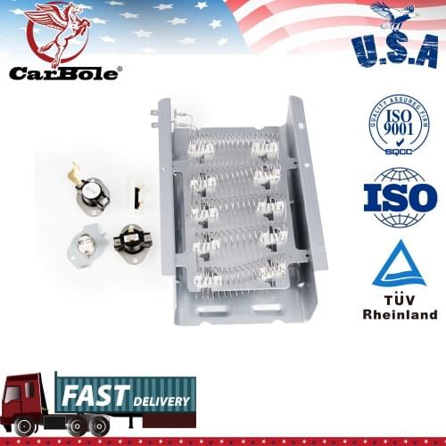 Carbole Dryer Heating Element Thermostat Kit For Whirlpool Roper Kenmore Maytag 279838 3977767 3387134 3392519 3977393
