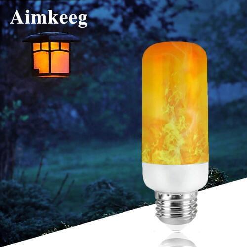 E27 Flame Bulb LED Dynamic Flame Effect Fire Light Bulbs Corn Bulb Creative Flickering Emulation Decor LED Lamp Lighting Lamp