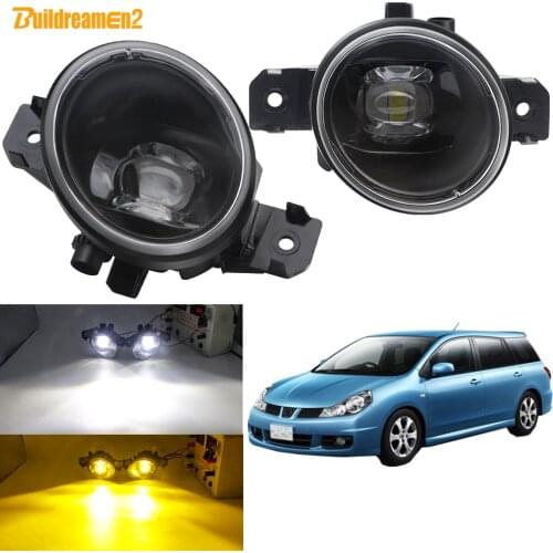 LED Fog Light Assembly For Nissan Wingroad 2002 2003 2004 2005 Car 30W Front Bumper Lens Fog Lamp Daytime Running Light DRL 12V