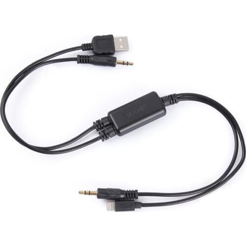 Moonet Universal AUX Cable for Car MP3 Player connect iPhone5/6 iPod iPad USB Interface with iphone Charger QX1796