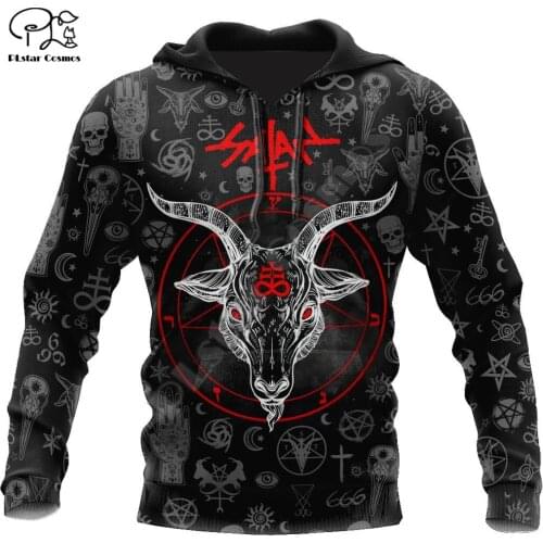 PLstar Cosmos Satan Devil Ghost Gothic Skull Funny Casual Pullover NewFashion Streetwear 3DPrint Men/Women Jacket Zip Hoodies 16