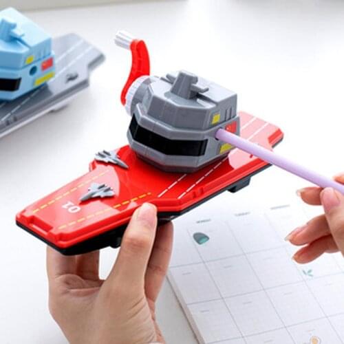 1PCS Creative Cartoons Cute Geometry Shape Pencil Sharpener Stationery Student Fun Hand Cranked Pencil Sharpener Child Gifts