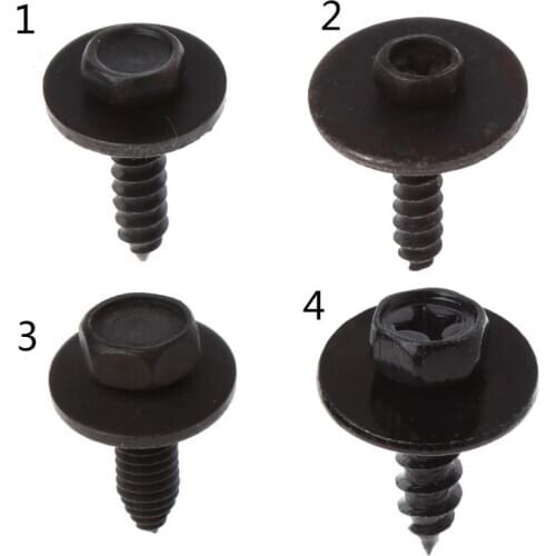 10PCS Universal Hex Screws Self Tapping Tapper Screw for Various Car Vehicle Kit B36B
