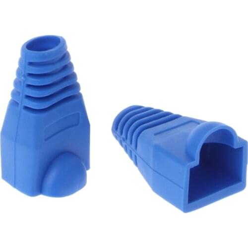 100 Pcs CAT5E CAT6 RJ45 Cap Ethernet Network Cable Strain Relief Boots Connector Plug Cover
