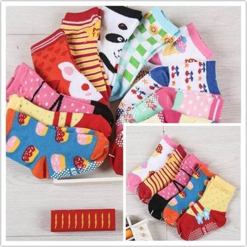 12pairs/lot girls Non slip baby socks infant socks toddlers socks kids wear 1to 3 years