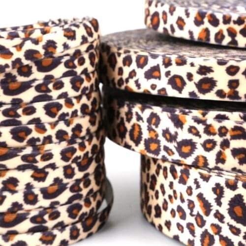 2yards/lot 1-3.8cm Width Leopard Print Velvet Ribbon Clothing Sewing Accessories Wedding Party Gift Wrapping Bow Decoration