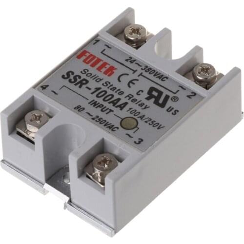 24V-380V SSR-100AA 100A AC-AC Solid State Relay Module Temperature Controller