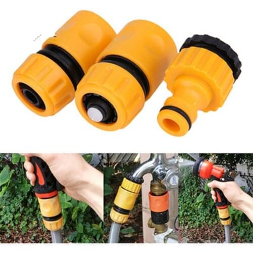 3Pcs Quick Tap Water Connector Adapter Fast Coupling Adaptor Drip Tape 3/4" 1/2" Barbed Irrigation Hose Connector Garden Tools