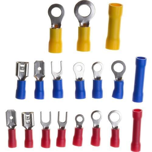 300Pcs Electrical Wire Terminals Assorted Insulated Crimp Connector Spade Set AWG 22-10