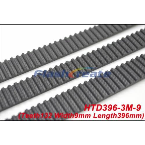 5pcs HTD3M belt 396 3M 9 Length=396mm Width=9mm Teeth=132 3M timing belt rubber closed-loop belt 396-3M Free shipping