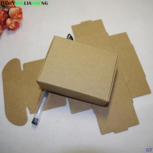 50pcs 9.5x9.5x3cm Gift Packaging Kraft Paper Box Jewelry Event Party Wedding Candy Chocolate Baking Cake DIY Soap Packing