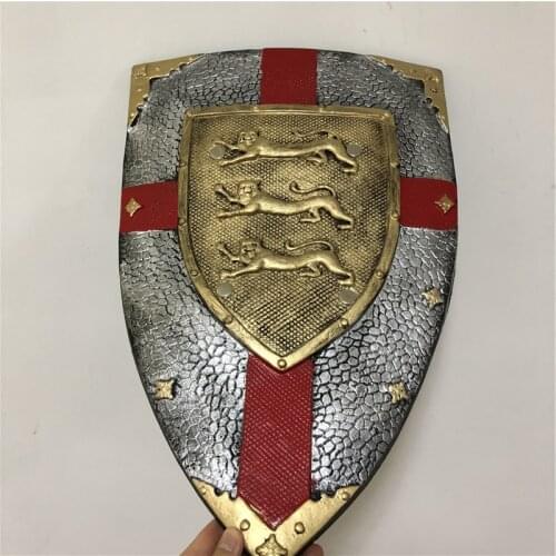 62cm Halloween Cosplay Prop Power Golden Leopard Pope Knight Shield 1:1 PU Weapon Movie Game Anime Cos Kids Role Play Gift