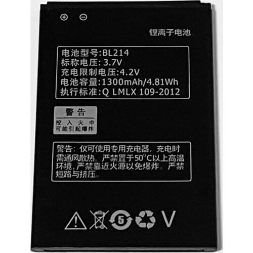 3.7V 1300mAh BL214 For Lenovo A316i A316 A269i A269 A300t A208t A218t A360e A305e Battery