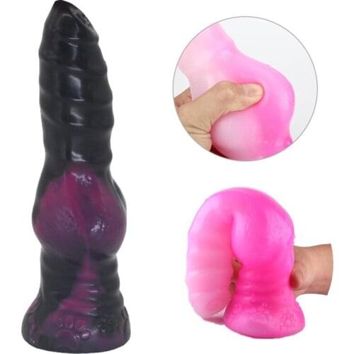 Anal Plug Dildo Dog Liquid Silicone Long Huge Plug Vaginal Stimulator Prostate Massage Adult Sex Toys For Men