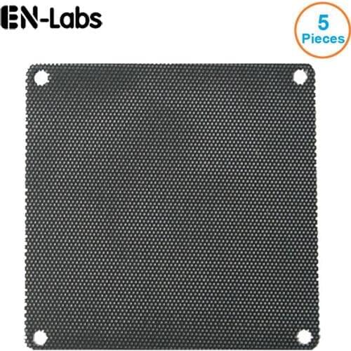 En-Labs 5pcs/lot 4CM/6CM/7CM/8CM/9CM/12CM/14 Computer Mesh Black PVC PC Case Fan Cooler Dust Filter Dustproof Case Cover