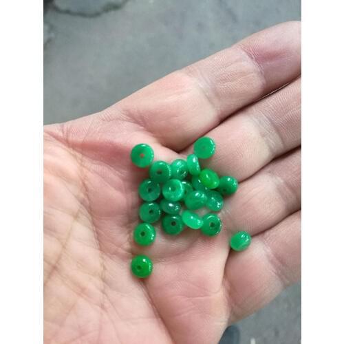100pDIY fine jewelry jade green beads Burma parts genuine hand goods every year more than manufacturers selling jade pendant