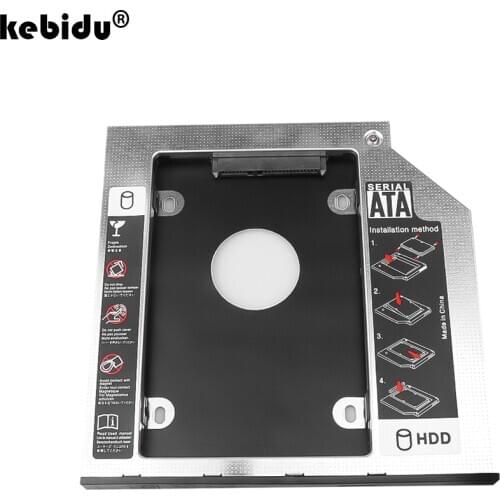 Kebidu2.5" SSD HDD HD Hard Disk Driver External 12.7mm 2nd Caddy SATA 3.0 Case Enclosure for CD DVD ROM Optical Bay for Notebook