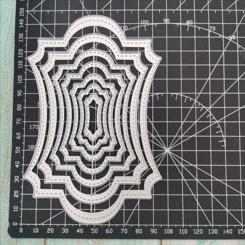 Polygon border die Stencil Metal Cutting Knives Cutting Dies Practice DIY Scrapbooking Album Die Cut Cutting Dies