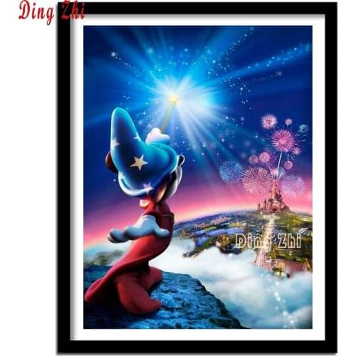 Cartoon Pattern 5D DIY Diamond Painting Full Round Square Magic Wand Castle Kit Diamond Embroidery Mosaic Child Decorations Home