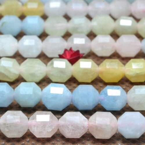 Natural Morganite Faceted Double Terminated Point Loose Beads Wholesale Gemstone Purple Semi Precious Stones For Jewelry Making
