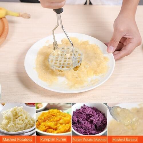 Stainless Steel Potato Masher Juice Maker Garlic Press Rice Puree Cooking Tool Gadget Kitchen Accessories