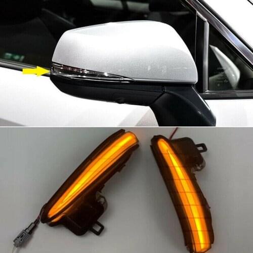 Novel-2Pcs Car LED Side Mirror Sequential Dynamic Turn Signal Light for Toyota RAV4 2019-2021 Tacoma 2016-2020