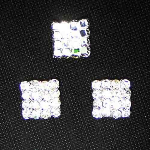 New ladys fashion crystals 16mm square flatback garment buttons accessory shoes bag belt buttons 30pcs lot free shipping