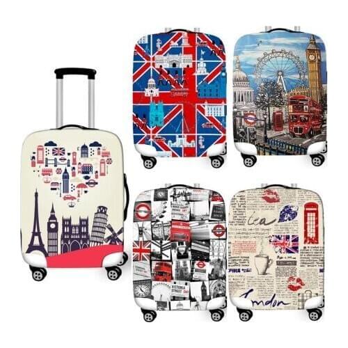 New Oil Painting London Landscape Travel Suitcase Protective Cover For 18-32 Inch Trolley Case Elastic Anti-dust Cover Perfect