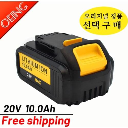 NEW 2PCS 18V10000mAh Li-ion DCB180 Rechargeable Battery For DEWALT DCB180,DCB181-XJ DCB200,DCB201,DCB201-2,DCB204,DCB20,DCB182