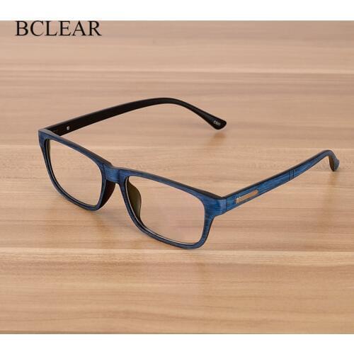 BCLEAR Eyewear Men and Women Unisex Wooden Pattern Fashion Retro Optical Spectacle Eyeglasses Glasses Frame Vintage Eyewear