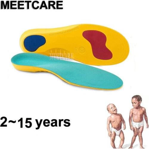 2-15 Years Kids Orthopedic Insole X O Type Legs Arch Support Shoes Cushion Children Feet Valgus Correction Flat Foot Feet Care