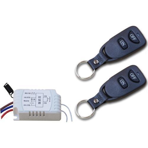 Latest RF Wireless Remote Control Relay Switch Security System Garage Door Gate Electric Doors Receiver with 2pcs Transmitter