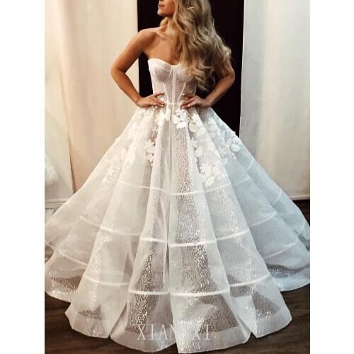 Dentelle princesse robe de mariée 2020 brillant Tulle bal fête robe de mariée robe de bal dos evening dress