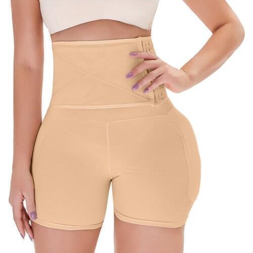Shapermint Tummy Control Shorts High Waist Tummy Butt Shapers Women Sponge Mats Hip Lift Create Plumpy Buttocks Shapewear