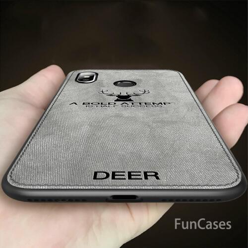 Frabric Deer Cloth Silicone Case for Xiaomi Redmi Note 7 Note 6 5 pro 6A 5plus cover for Xiaomi Mi A2 Lite max3 6X 5X Mi 8 case