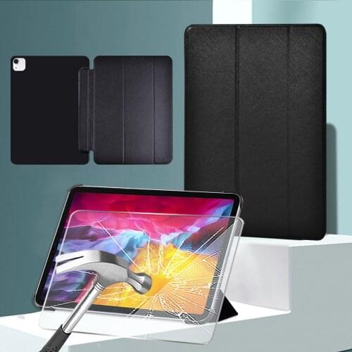 Tablet Smart Case for Apple IPad Pro 11 2018 2020/IPad Air 4 10.9" Ultra-thin Smart Folding Shell Stand Cover + Tempered Film