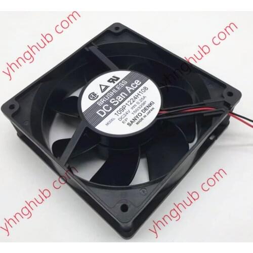 SANYO DENKI 109P1224H108 DC 24V 0.25A 120x120x38mm Server Cooling Fan