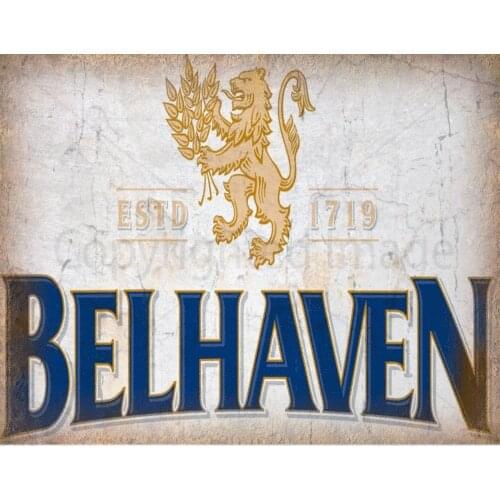 Belhaven Beer Scotlant VINTAGE METAL TIN SIGN POSTER WALL PLAQUE